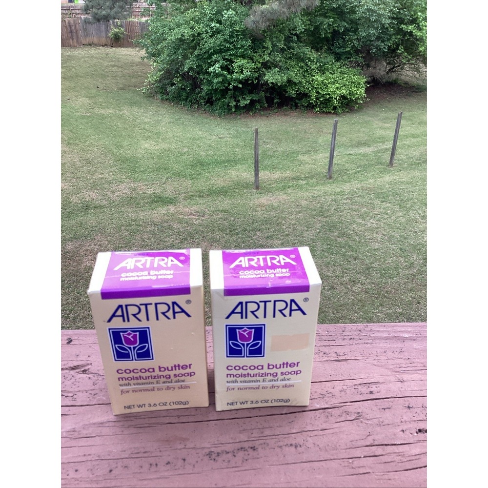 2 ARTRA COCOA BUTTER MOISTURIZING SOAP VITAMIN E & ALOE NORMAL TO DRY SKIN 3.6oz